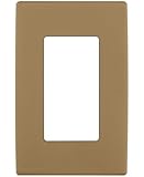 Leviton Renu REWP1-WC One-Gang Screwless Snap-On Wallplate, Warm Caramel