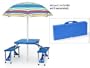 Picnic Time 4-person Portable Picnic Table with Chairs, Royal Blue.