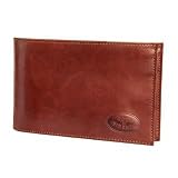 Robe di Firenze Men's Leather Billfold ID Wallet Brown