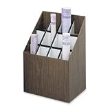Safco 3079 Corrugated Roll File, for 12 3-7/8x3-5/8 Tubes, 15w x 12d x 22h, Woodgrain