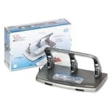 Office Products : CARL 63040 40-Sheet capacity hc-340 heavy-duty 3-hole steel punch, 9/32 dia., silver