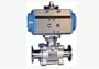 SR Pneumatic Actuator with 2 Way Stainless Steel Sanitary Ball Valve Direct Mount 1"
