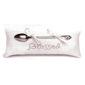 Blessed Baby Silverplated Spoon and Pillow Set