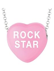 Sweethearts Enamel "Rock Star" Heart on 16" Necklace Pendant with Gift Box