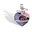 Pink/Purple Murano Heart Pendant