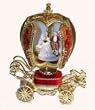 Carrosse Boite A Musique Oeuf Oie Cristal De Boheme+Or