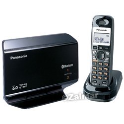 Panasonic KX-TH1211B Link-to-Cell Expandable Bluetooth®-Enabled DECT 6.0 Phone System with Landline Capability, Talking Caller ID & Talking Alarm Clock