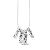 Search : Silver Hammered Nature Tags Necklace