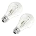 GE Lighting 78797 53-Watt 1050-Lumen General Purpose A19 Halogen Light Bulb, Clear, 2-Pack