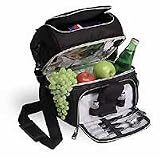 Outdoor Living : Picnic Time Pranzo Individual Picnic Pack w/ Service For 1 (Black/Silver)