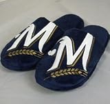 Milwaukee Brewers MLB Big Logo Hard Sole Slide Slippers