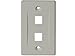 Tripp Lite Dual Outlet RJ45 Universal Keystone Face Plate / Wall Plate White, 2-Port(N042-001-WH)