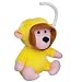 Yellow Scuba Monkey Squeaky Plush Dog Toy