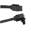 18 inch Serial ATA Right Angle Cable Black w/ Metal Latch