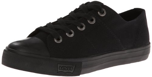 Levi's Stan Big Kids/Junior Black Mono Canvas Sneakers
