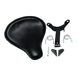 Black Leather Cobbler Style Velo Racer Solo Seat Kit for Harley Davidson Bikes -... by V-Twin