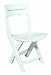 Adams Manufacturing 8575-48-3700 Quick-Fold Chair, White