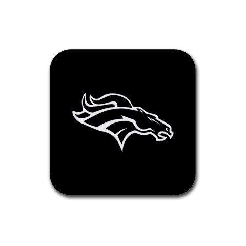 Broncos denver Rubber Square Coaster set (4 pack) Great Gift Idea