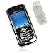 Rim BlackBerry Pearl 8100 PDA Smart Phone Transalucent Clear Snap-On Crystal Case Cover with Removable Ratcheting Belt Clip