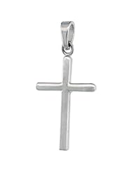 Sterling Silver Cross Pendant, 1 1/4 inch tall