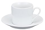 HIC 6-ounce Porcelain Rim BBL Cup and Saucer