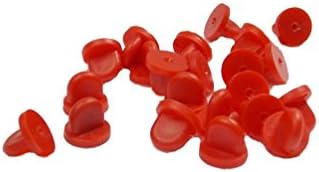 50 Pack Red Rubber PVC Pin Backs Uniform Badge Longer Design Quality And Durable