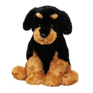 Stuffed Dog Toy:TY Beanie Buddy - BRUTUS the Rottweiler Dog [Toy]