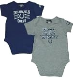 NFL Team Newborn Baby Gerber Two Pack Short Sleeve Bodysuit Creepers (0-3 Months, Indianapolis Colts)