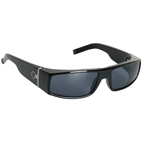 SPY GRIFFIN SHINY BLACK PLASTIC GRAY LEN SUNGLASSES