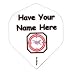 White Gun Sight Personalised Dart Flights X 10 Sets CKN31