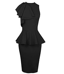 Sexy Polyester  Peplum Sleeveless Club Dress/Evening Dress/Party Dress  With Ruffles