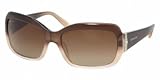 Bulgari Women's 8052b Brown Gradient Skin Frame/Brown Gradient Lens Plastic Sunglasses