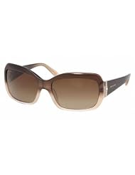 Bulgari Ladies 8052b Brown Gradient Skin Frame Brown Gradient Lens Plastic Sunglasses by Bulgari