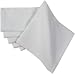 Set of 6 Luxury White Cotton Cloth Napkins 16" x 16"