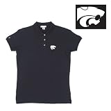Kansas State Wildcats NCAA Classic Pique Polo Shirt for Women (Black)