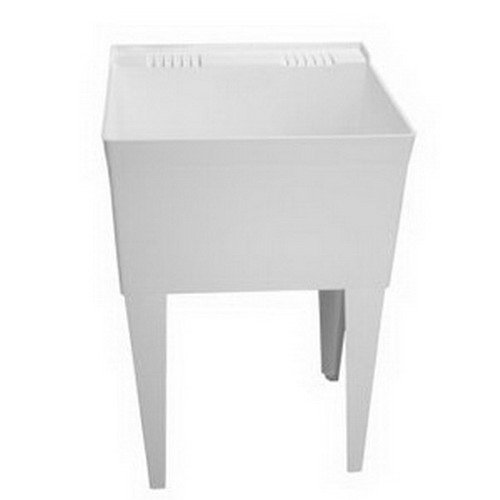Fiat FL1 ServASink Molded Steel 2Hole Floor Mount Laundry Tub With