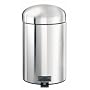 Brabantia Retro Pedal Bin, 3 litre, Brilliant Steel