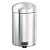 Brabantia Retro Pedal Bin, 3 litre, Brilliant Steel