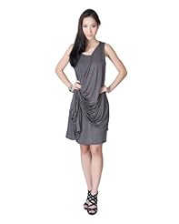 Sleeveless Grecian Polyester/Spandex Mini Dress 