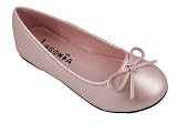 Kids Ballerina Style Flats Girl's Shoes Pearl Pink