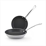 Farberware Millennium Tulip Shaped 8-1/2 and 10-Inch Nonstick Polished Aluminum Skillets Farberware Millennium Tulip Shaped 8-1/2 and 10-Inch Nonstick Polished Aluminum Skillets