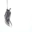 4.5" Fashion Avenue Zebra Print High-Heeled Shoe Christmas Ornament