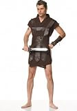 4PC Gladiator 300 Spartan Roman Warrior Men's Halloween Party Costume