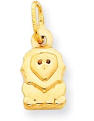 14k Yellow Gold Lion Charm