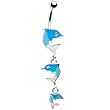 Make A Splash Crystal Clear Dolphin Belly Ring