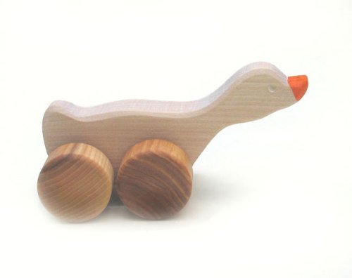 Childrens Toyshop  Toys : Push Goose - Wooden Toy