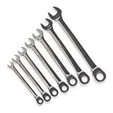 Westward 6XZ89 Combo Wrench Set, Metric, 7 PC