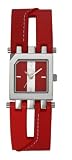 Delta - DL346 - Montre Femme - Quartz analogique - Bracelet en Cuir rouge