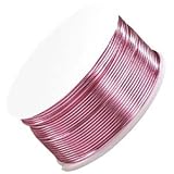 Artistic Craft Wire Silver Plated Rose Pink 20 Gauge 6 Yards