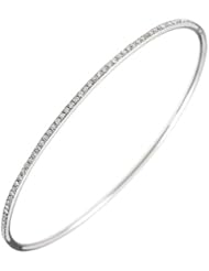 CleverEves 18Kt White Gold Slip-On Bangle